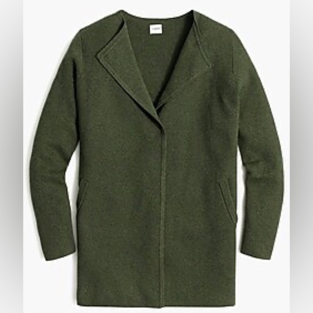 J Crew Vanessa Sweater-Jacket Olive Green L